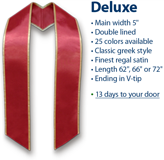 details of plain deluxe stole
